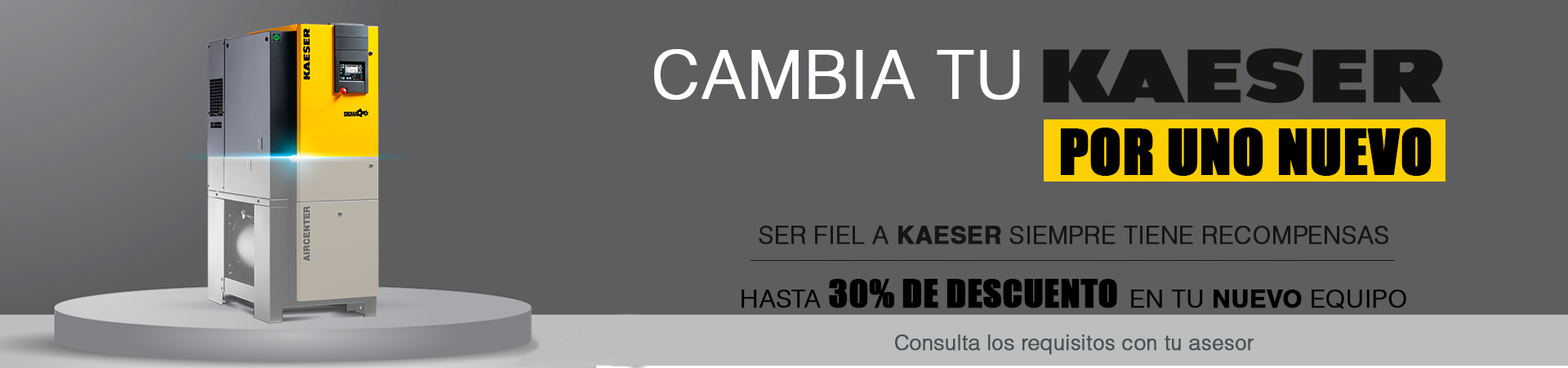 renueva tu compresor kaeser con 30 porciento menos